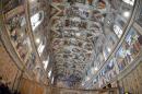 A view inside the Sistine chapel, a famed work by Michelangelo, on March 9, 2013, at the Vatican