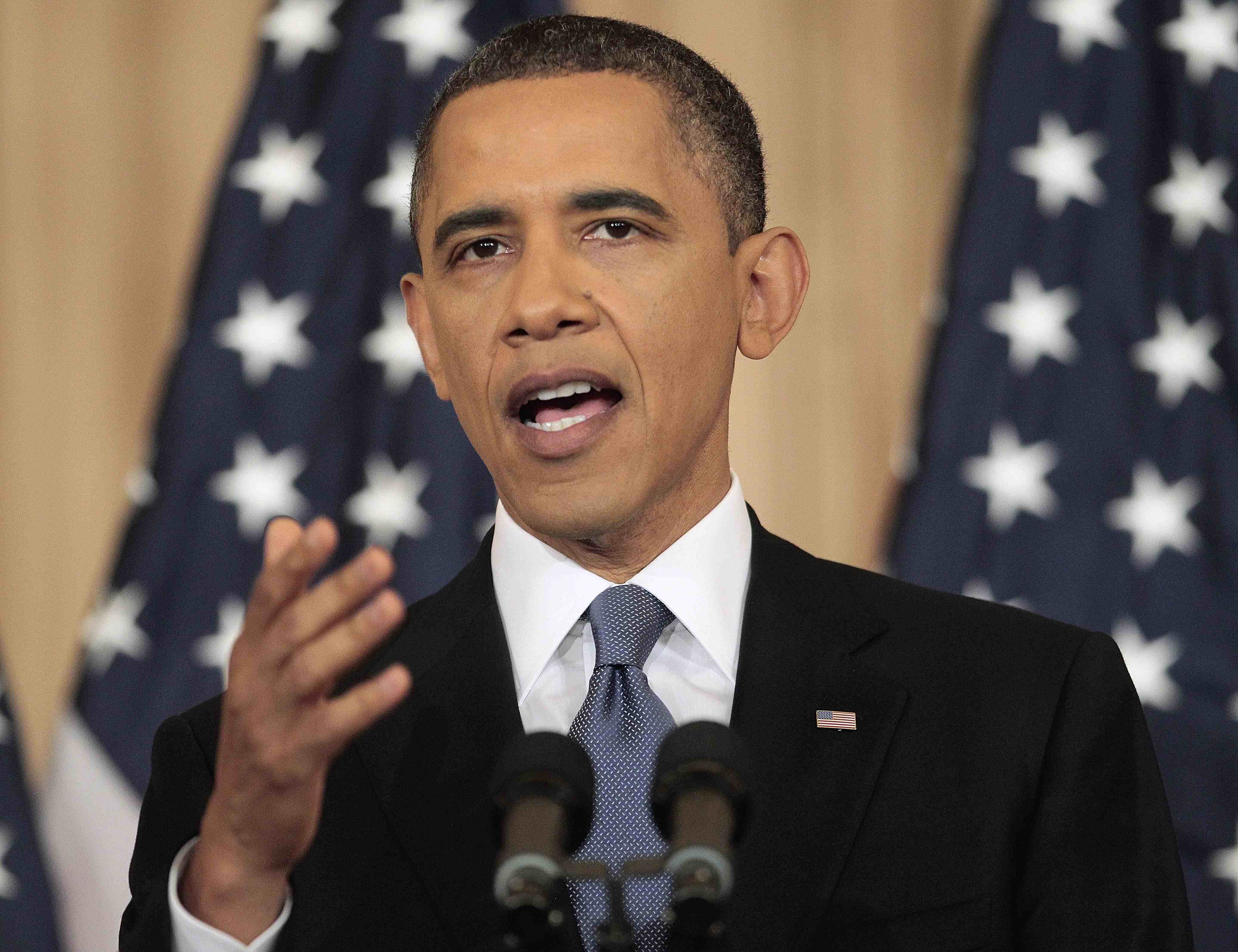 Presidente Barack Obama habla sobre la política de Estados Unidos para Medio Oriente en el Departamento de Estado en Washington, jueves 19 de mayo de 2011. (AP Foto/Pablo Martinez Monsivais)