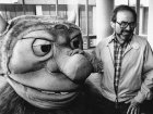 FILE - In this Sept. 25, 1985 file photo, author Maurice Sendak poses with one of the characters from his book "Where the Wild Things Are," designed for the operatic adaptation of his book in St. Paul, Minn. Sendak died, Tuesday, May 8, 2012 at Danbury Hospital in Danbury, Conn. He was 83. (AP Photo, file)