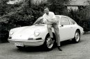 In this publicly released 1990 black and white file photo provided by Porsche AG, Car designer Ferdinand Alexander Porsche is photographed 1963 with a Porsche 901 (t8) car at unknown place. Ferdinand Alexander Porsche, the design chief credited with the classic 911 sports car and grandson of the automaker's founder, has died. Carmaker Porsche AG said Porsche was 76 and died Thursday April 5, 2012 in Salzburg, Austria. (AP Photo/ho/Porsche AG) MANDATORY CREDIT - EDITORIAL USE ONLY - NO ARCHIVE -