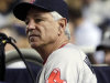 Boston Red Sox manager Bobby Valentine watches his team play the New York Yankees during the fourth inning of a baseball game, Wednesday, Oct. 3, 2012, in New York. (AP Photo/Frank Franklin II)