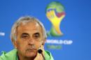Algeria's head coach Vahid Halilhodzic listens during a press conference at the Estadio Beira-Rio Stadium in Porto Alegre, Brazil, Sunday, June 29, 2014. Algeria will play Germany in a World Cup round of 16 soccer match on June 30. (AP Photo/Kirsty Wigglesworth)