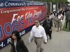 File photo of job seekers line up at the Congressional Black Caucus For The People Jobs Initiative job fair in Los Angeles