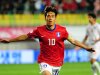 Arsenal striker Park Chu-Young (pictured) is expected to lead the line for S.Korea's clash against Kuwait, in Seoul