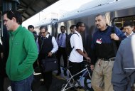 In this photo taken March 13, 2013, commuters from the Red Line train arrive at Union Station in downtown Los Angeles. An historic decline in the number of U.S. whites and the fast growth of Latinos are blurring traditional black-white color lines, testing the limits of civil rights laws and reshaping political alliances as whiteness begins to lose its numerical dominance. (AP Photo/Nick Ut)