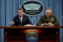U.S. Secretary of Defense Carter and Chairman of the Joint Chiefs of Staff General Dunford hold a joint news conference at the Pentagon in Washington