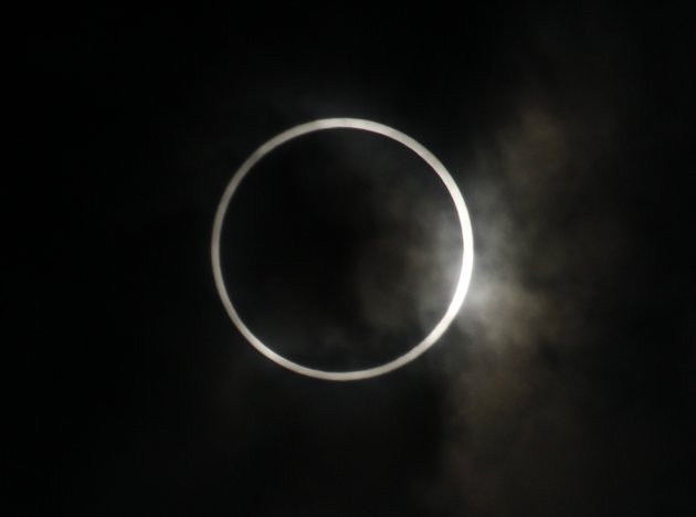 An annular solar eclipse is …