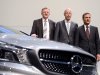 Dieter Zetsche, center, CEO of the motor company Daimler AG, poses together with Andreas Renschler, left, head of utility vehicle and Bodo Uebber, right, chief financial officer at the balance press conference of the company in Stuttgart, Germany, Thursday, Feb. 7, 2013. Daimler said Thursday that fourth quarter net profit was euro 2.3 billion (US dollar 3.1 billion), up from euro 1.79 billion in the same quarter last year, thanks to the sale of 7.5 percent in European defense company EADS. (AP Photo/dpa, Bernd Weissbrod)