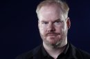In this April 4, 2012 photo, comedian Jim Gaffigan poses for a portrait in New York. Gaffigan announced that his latest comedy special will be released via his web site for a small fee, and that a portion of the proceeds will benefit the Bob Woodruff Foundation. (AP Photo/Carlo Allegri)