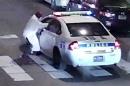 Philadelphia Police Department image of a gunman approaching a Philadelphia Police vehicle in which Officer Jesse Hartnett was shot shortly before midnight in Philadelphia Pennsylvania