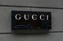 Gucci logo is pictured outside Gucci store in Kiev
