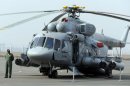 One of the newly inducted Mi-17 helicopters received from Russia is seen in New Delhi in February