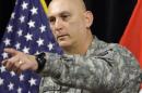 General Ray Odierno holds a news conference at Camp Victory in Baghdad