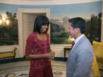 Michelle Obama shows off new hairstyle: bangs