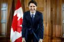 Canada's PM Trudeau poses following an interview in Ottawa