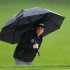 Mickelson of the U.S. reviews his shot from the greenside bunker on the 15th hole during the final round of the Wells Fargo Championship PGA golf tournament in Charlotte