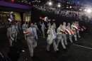 Syria's Olympic team arrives during the Opening Ceremony at the 2012 Summer Olympics, Friday, July 27, 2012, in London. (AP Photo/Matt Slocum)
