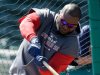Boston Red Sox's David Ortiz takes batting practice during a spring training baseball workout, Thursday, March 7, 2013, in Fort Myers, Fla. (AP Photo/David Goldman)