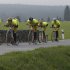 A group of kick bikers train in the Sumava Mountains, Southwest Czech Republic, Monday, May 6, 2013.  An international team of six riders from the Czech Republic, Finland and the Netherlands is set to do what no one has done before: to mark the 100th edition of the Tour de France, they plan to cover the entire distance on kick bikes. (AP Photo/Petr David Josek)