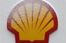 Snow covered Shell logo is seen at a petrol station in Istanbul