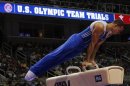Danell Leyva competes on the pommel horse at the U.S. Olympic gymnastics trials in San Jose