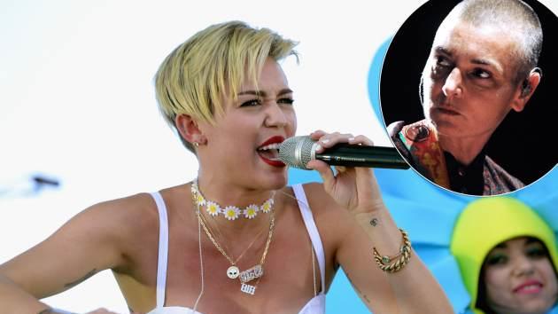 Miley Cyrus / Sinead O'Connor -- Getty Images