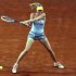 Sharapova of the Russia hits a return to Stephens of the U.S. during their women's singles match at the Rome Masters tennis tournament