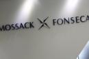 The company logo of Mossack Fonseca is seen inside the office of Mossack Fonseca & Co. Limited in Hong Kong