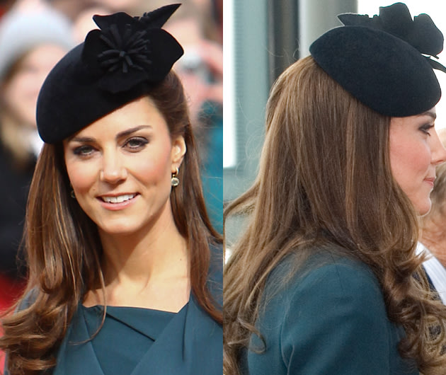 katemiddletonleicester5 Kate Middleton's hair was coiffed to perfection 