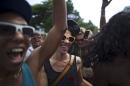 People march during the Eighth Annual March against Homophobia and Transphobia in Havana