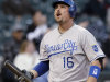 Kansas City Royals' Billy Butler looks up after striking out during the first inning of a baseball game against the Chicago White Sox in Chicago, Saturday, Sept. 24, 2011. (AP Photo/Nam Y. Huh)