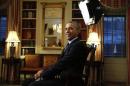 U.S. President Obama takes part in an interview with Reuters at the White House in Washington