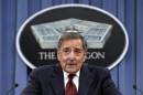 FILE - In this Feb. 13, 2013 file photo, then-Defense Secretary Leon Panetta speaks during his last news conference as defense secretary, at the Pentagon. Panetta is criticizing President Barack Obama for leaning toward, then deciding against military action against Syria for its use of chemical weapons. (AP Photo/Susan Walsh, File)