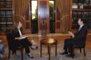 Syria's President Bashar al-Assad speaks during an interview with Italian television station RaiNews24 in Damascus