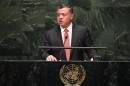 Jordan's King Abdullah II speaks during the UN General Assembly at the United Nations in New York on September 24, 2014