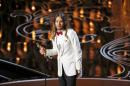 Leto, best supporting actor winner for his role in "Dallas Buyers Club", speaks on stage at the 86th Academy Awards in Hollywood