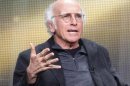 Actor Larry David, who stars in the HBO Films presentation "Clear History", speaks in Beverly Hills
