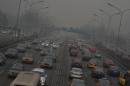 Heavy air pollution shrouds Beijing on February 26, 2014