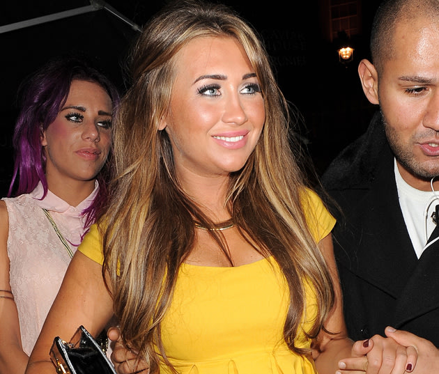 Lauren Goodger in a yellow dress