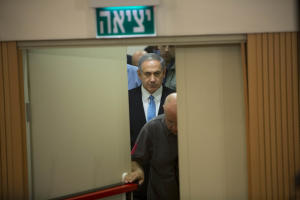 Israeli Prime Minister Benjamin Netanyahu arrives for &hellip;