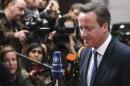 Britain's Prime Minister Cameron arrives at an informal summit of European Union leaders in Brussels