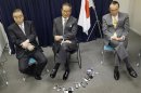 Japan Restoration Party leader Shintaro Ishihara attends a group interview in Tokyo