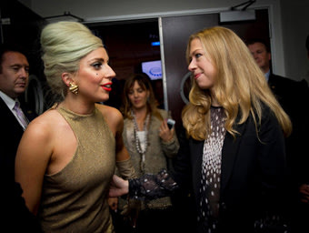Lady Gaga and Chelsea Clinton (Photo: facebook.com/chelseaclinton)