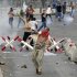 Protesters clash with Lebanese security forces as they try to storm the Lebanese government palace in Beirut