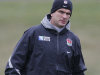 England rugby team manager Martin Johnson, looks towards the media as his team trains at the Queenstown Event Centre, Queenstown, New Zealand, Tuesday, Sept., 13, 2011. England play their next Rugby World Cup game against Georgia on Sept. 18.  (AP Photo/Alastair Grant)