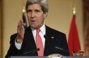 US Secretary of State Kerry speaks during news conference at the State Department in Washington
