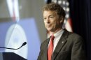 U.S. Sen. Rand Paul, R-Ky., speaks at the Ronald Reagan Presidential LIbrary in Simi Valley, Calif., Friday, May 31, 2013. (AP Photo/Reed Saxon)