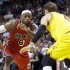 Miami Heat forward LeBron James (6) drives to the basket against Cleveland Cavaliers forward Luke Walton (4) during the first half of an NBA basketball game, Sunday, Feb. 24, 2013, in Miami. (AP Photo/Wilfredo Lee)
