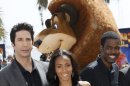 Voice actors Schwimmer Pinkett-Smith and Rock pose during a photocall for the animated film Madagascar 3 Europe's most wanted at the 65th Cannes Film Festival