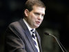 Jay Paterno, son of former Penn State football coach Joe Paterno, speaks during a memorial service for Joe Paterno at Penn State's Bryce Jordan Center in State College, Pa., Thursday, Jan. 26, 2012. A capacity crowd of more than 12,000 packed the Bryce Jordan Center for one more tribute to Paterno, the Hall of Fame football coach who died Sunday from lung cancer. (AP Photo/Gene J. Puskar)